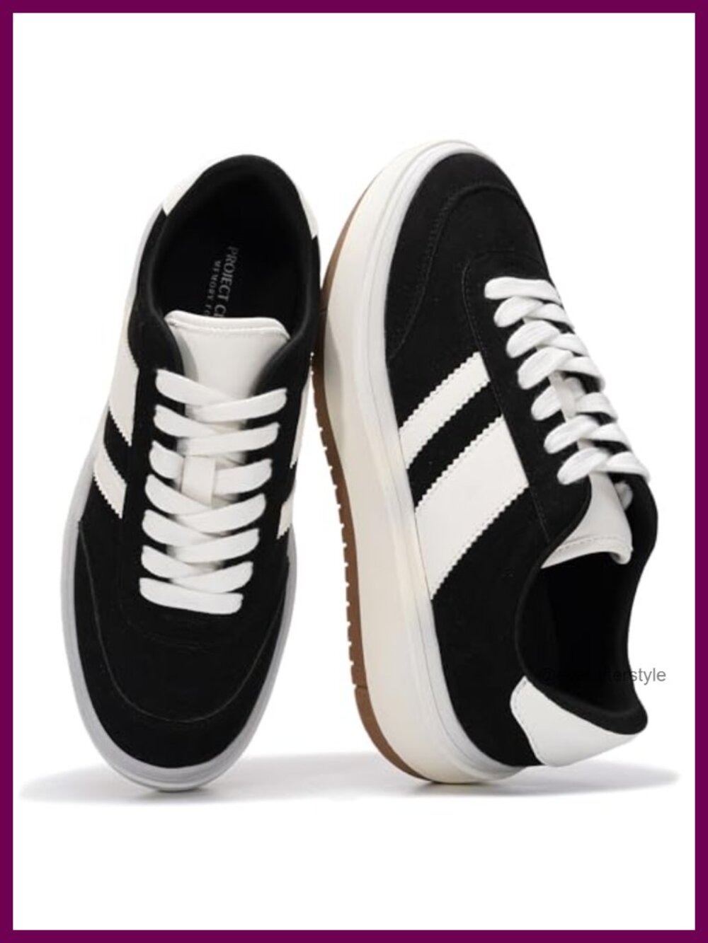 Women's Fashion Platform Sneakers Lace-Up Athletic Walking Shoes